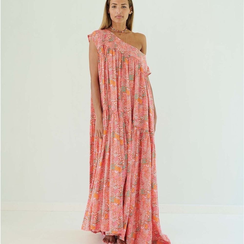 EYWASOULS MALIBU CAROLINE POWER OF FLOWERS MAXI DRESS XS/s